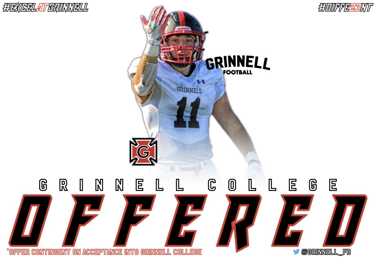 Blessed to receive my first offer from @CoachArias_87 @Grinnell_FB. #ExcelatGrinnell #DIFFE23NT #4HG @FBA_Athletics_ @TGurley81 @CoachStew87