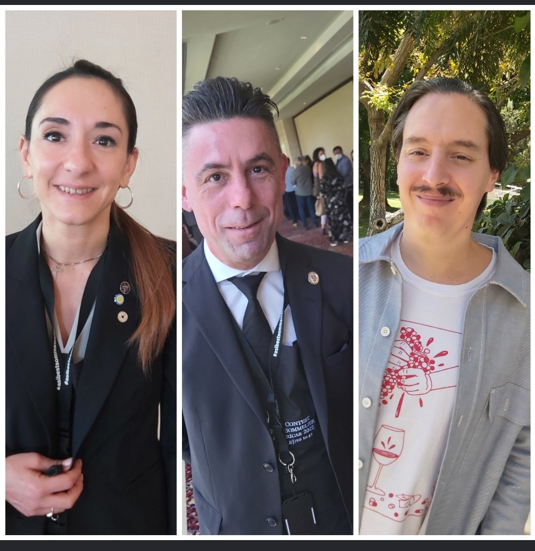 reinaentrecopas's tweet photo. Felicitaciones 3 finalistas #asibestsommamericas2022

_Hugo Duchensen de Canadá @hugo.somm
_Valeria Gamper @valeriagamper y _Martin Bruno  @martinbruno83 de Argentina
#vamos 🇦🇷🇨🇦🇦🇷 ya tremendos! https://t.co/VhQTBUwTK2