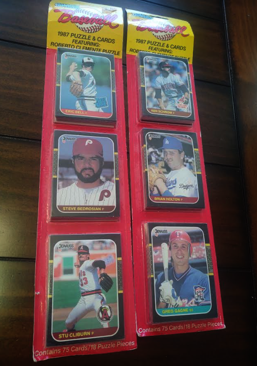 rookiesportcard's tweet photo. Giveaway #3: Two 1987 Donruss Blister Packs. 150 
 total unopened cards! I'll be doing a few more of these.

Pull Maddux, Larkin, Bonds, or Bo rookies!

Retweet and follow @rookiesportcard to enter. More giveaways coming soon!

#mlb #freerookies #giveaway https://t.co/Ehz2V7jsjy