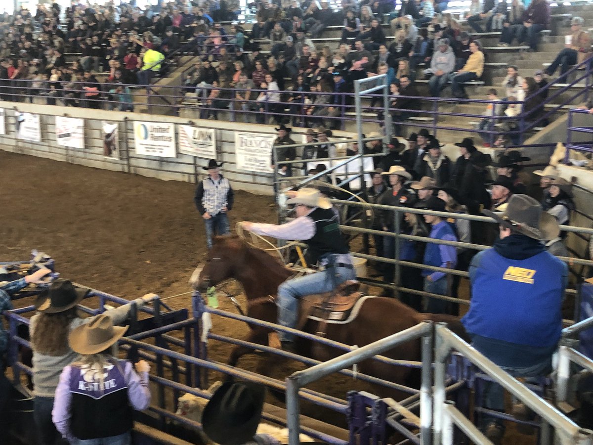 DrewSmithSports's tweet photo. The @RodeoKState in full swing, with @KSUChannel8News students getting all the action for the @Cowboy_Channel. Great show! https://t.co/CJOCcxcwBX