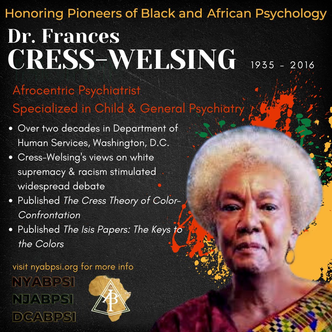 nyabpsi's tweet photo. Join NYABPsi, in collaboration with the New Jersey (NJABPsi), DC (DCABPsi) and Delaware Valley (DVABPsi) chapters, in celebrating Black History Month! Today we honor our first set of pioneers who've contributed to the field of Black/African Psychology! 
https://t.co/IHOTyUyvs7 https://t.co/ze7yAkDlKZ