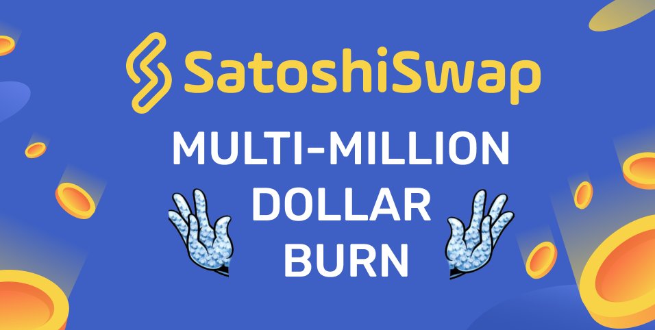 SatoshiSwapHQ's tweet image. We're back this Sunday with ANOTHER multi-million dollar burn to permanently shrink the supply of #SatoshiSwap even further!
Stay tuned for tomorrow where we'll reveal the exact amount burned!
And get ready for a STACKED week of influencer promotions coming up!