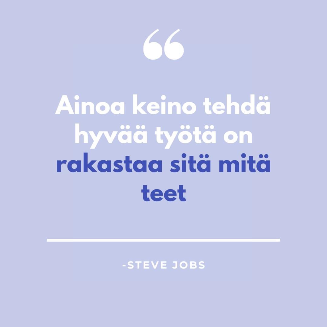 HRekry's tweet photo. Ainoa keino tehdä hyvää työtä on rakastaa sitä mitä teet. 

Oletko samaa mieltä kuin Steve Jobs? Rakastatko omaa työtäsi? 💙

P.S. Pysy kuulolla, palvelumme avautuu pian! 🔥

#hiljainenrekry #työpaikka #rekrytointi https://t.co/LrIQxFhlz0