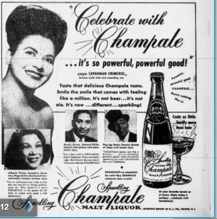 liquidprofessor's tweet photo. Doing research on the history of hard seltzer for the @thinkNYdrinkNY conference in March. This ad is from a California Eagle, an African American newspaper from Los Angles in 1952 #hardseltzer #champale #beer #blacknewspapers https://t.co/qBzqSS6mwF