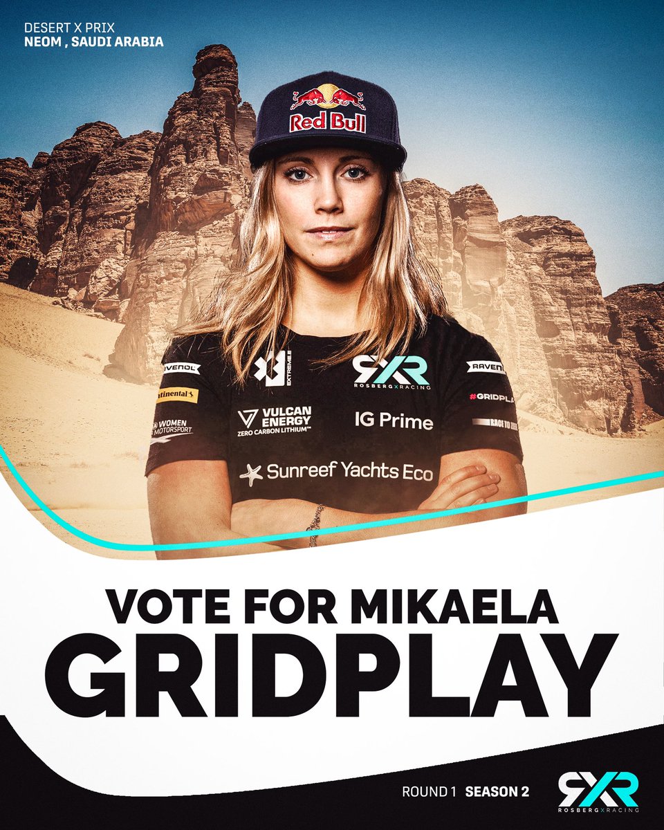 rosbergxracing's tweet photo. Under two hours left to vote for @MikaelaAhlinK &amp; @JohanKMS88 on GridPlay! If you want to be entered into our competition then take a screenshot of your vote on https://t.co/O3zwUnpVQl, then tag @rosbergxracing and #WinWithRXR in a tweet! https://t.co/QaC2VvN7oi
