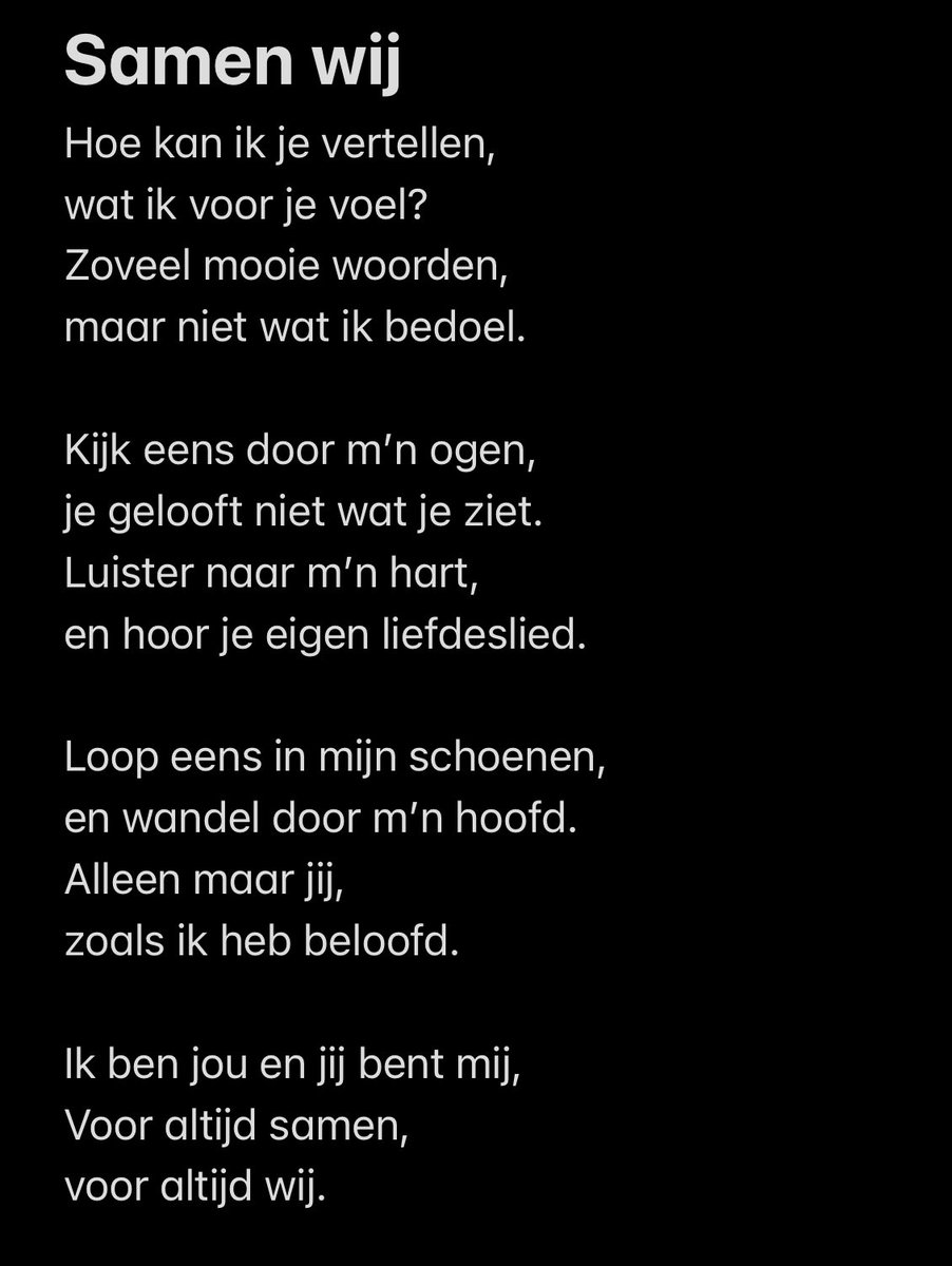 Samen wij

#gedicht #gdichte