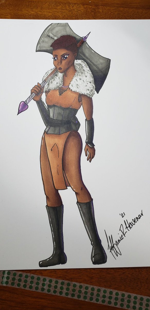 DesignsHavenar's tweet photo. @leidensygdom This is the only one I have on my phone currently - Our Barbarian/rogue. https://t.co/M4QOhg0ykn