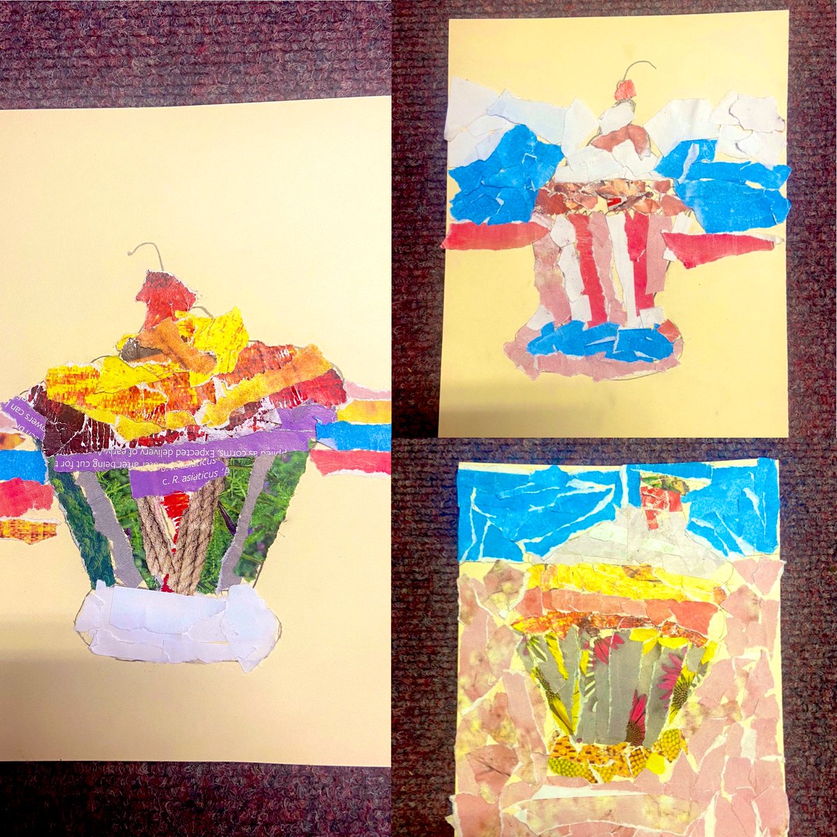 ArtRoundhay's tweet photo. Focusing on Nancy Standlee’s work, Y3 have produced the ‘sweetest’ cupcakes this half term. Beautiful intricate detailing 🧁 https://t.co/YXSnOtd5IJ