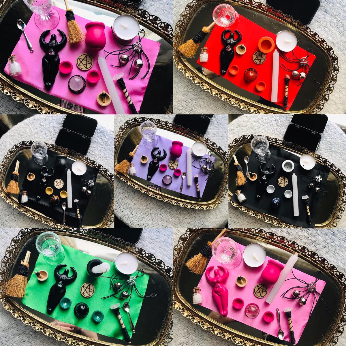 ThirdEyeLuna's tweet image. Get ready to see more colors tomorrow! New Sets are coming! I still have 3 black available! #witchcraft #wicca #elementalwitch #goddess #altarkit #etsy #EtsySeller #witch #handmadewithlove 

etsy.me/3HcwFwf