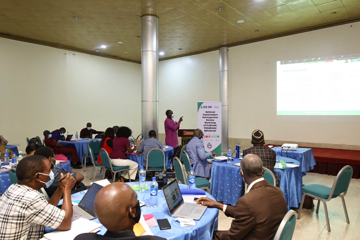 NCDCgov's tweet photo. This week, supported by @ResolveTSL, we conducted a National Stakeholders Retrospective Review of Outbreak Timeliness Milestones.

This aimed to increase the understanding of performance management related to the implementation of the National Action Plan for Health Security. https://t.co/oLNT148uLo