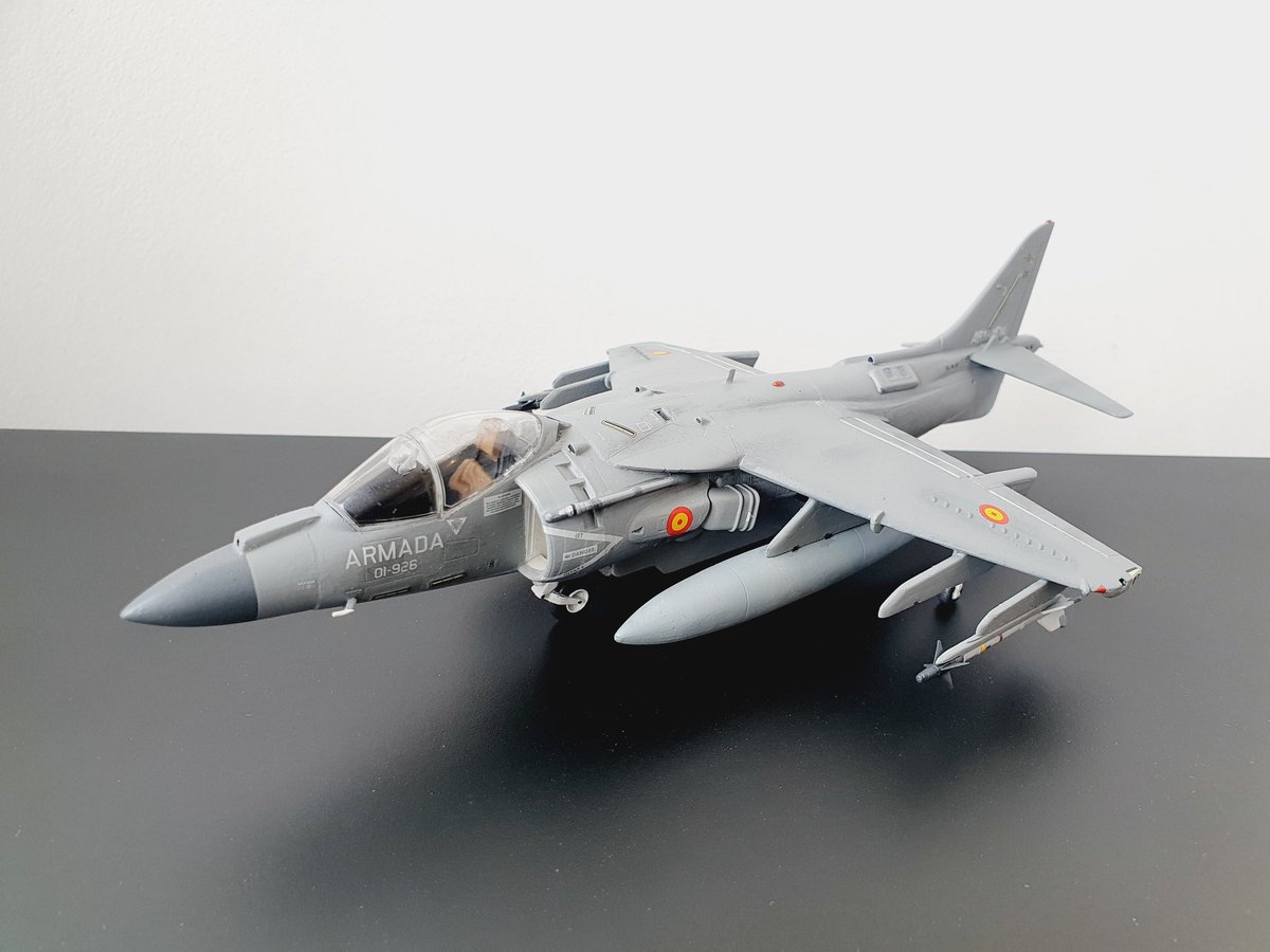 Pues listo y a punto el apoyo aereo de ala embarcada. McDonnell Douglas AV-8B Harrier II.