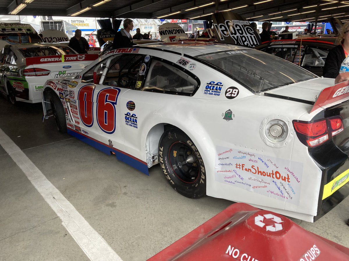 ZacharyTinkle's tweet photo. It’s RACEDAY here at @DAYTONA Exited for this race and hope we get our Great Railing / @GratefulRescue @Arcafan06 #06 Chevrolet to a good finish! 

Catch us at 1:30 pm EST for the #LucasOil200 on @FS1 for the @ARCA_Racing @Menards Series!

#MyNameIsNotZach #FanShoutOut #underdogs https://t.co/3bkMyxrlgX