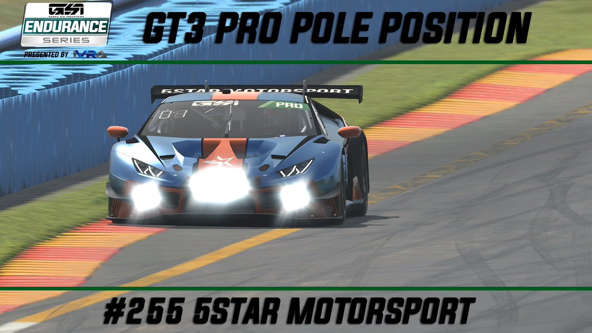 GT3 PRO POLE POSITION goes to <a href="/5Motorsport/">mmadmax</a> !

#IVRA