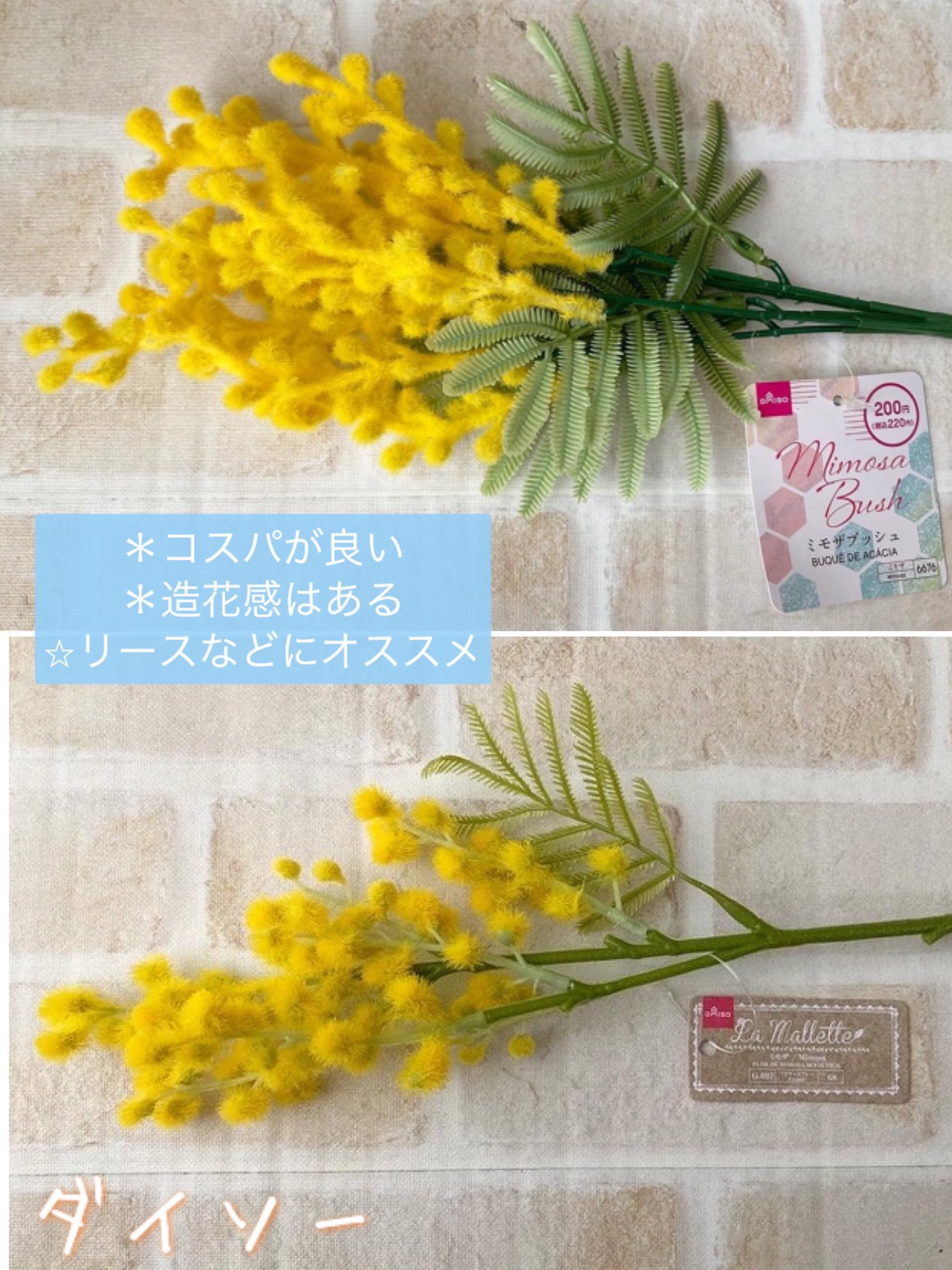 Pocky Youtube 造花 リース ダイソー セリア キャンドゥとダイソーの造花の 特徴をまとめてみました ダイソー のミモザは 動画でも紹介してます T Co Zc4d793krm ハンドメイド Youtube 造花 動画 比較 検証 ミモザ ミモザリース