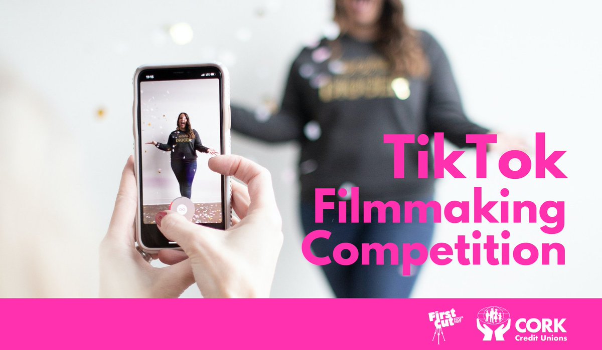 FirstCut1's tweet photo. Final Free Places Available for TikTok Workshop Competition...with €250 up for grabs!
#FirstCutFilmFest & @CorkCUs have a limited number of places available for our free TikTok Workshops
👉 Tue 22 Feb - Spaces very limited
👉 Sat 26 Feb
Register TODAY: https://t.co/YKN16HhxLK https://t.co/IjuCGBwhdC