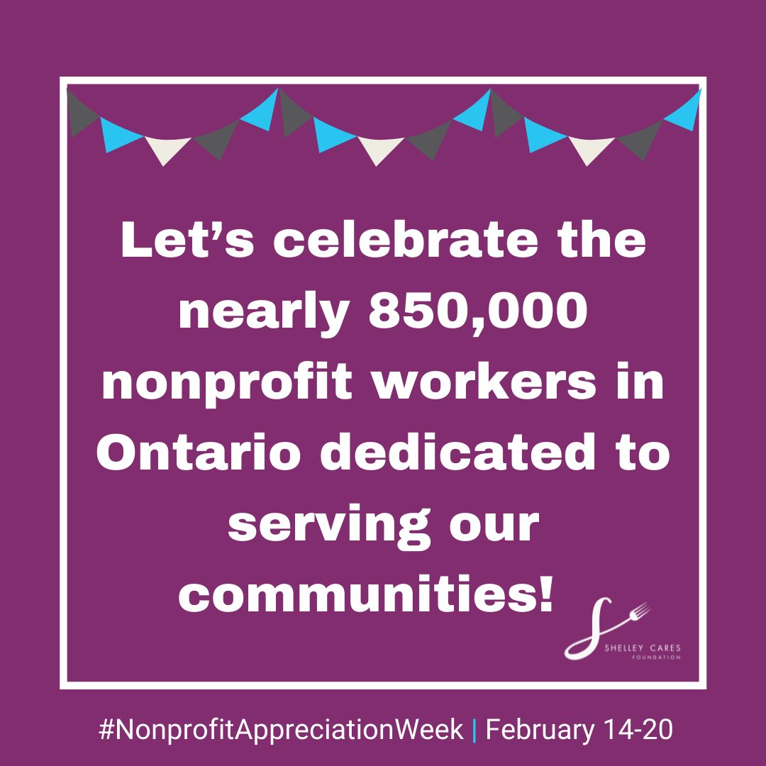 We are your friends, your family and your community leaders. There are nearly 850,000 nonprofit workers in #Ontario and we remain dedicated to serving our
communities! #NonprofitAppreciationWeek #ShelleyCaresFoundation #nonprofit #Scarborough