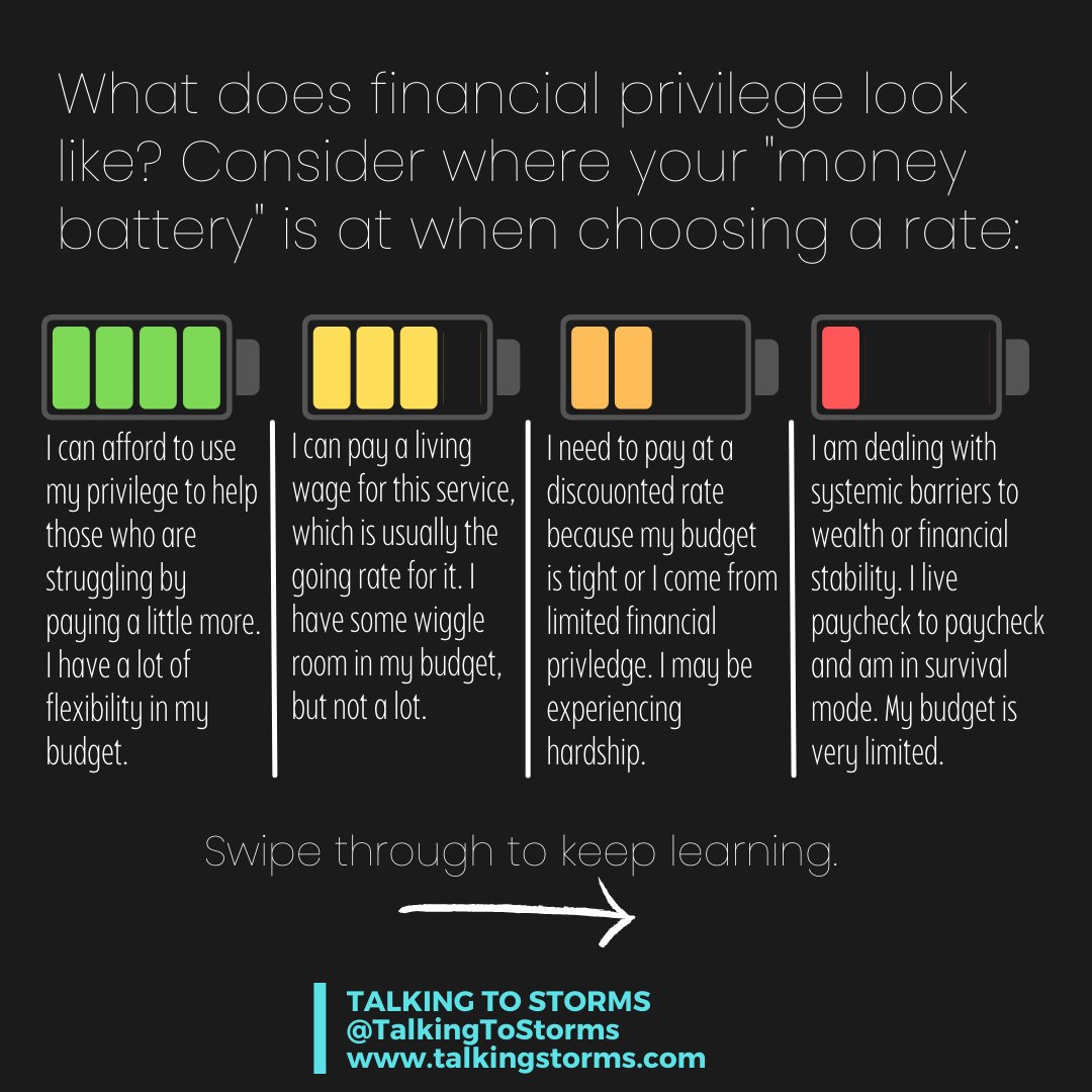 talkingtostorms's tweet image. Don't just go with the lowest rate because it saves you money! Consider where your "financial battery" is right now, how much financial privilege you hold, and what your budget is like.

#financialbattery #financialprivilege