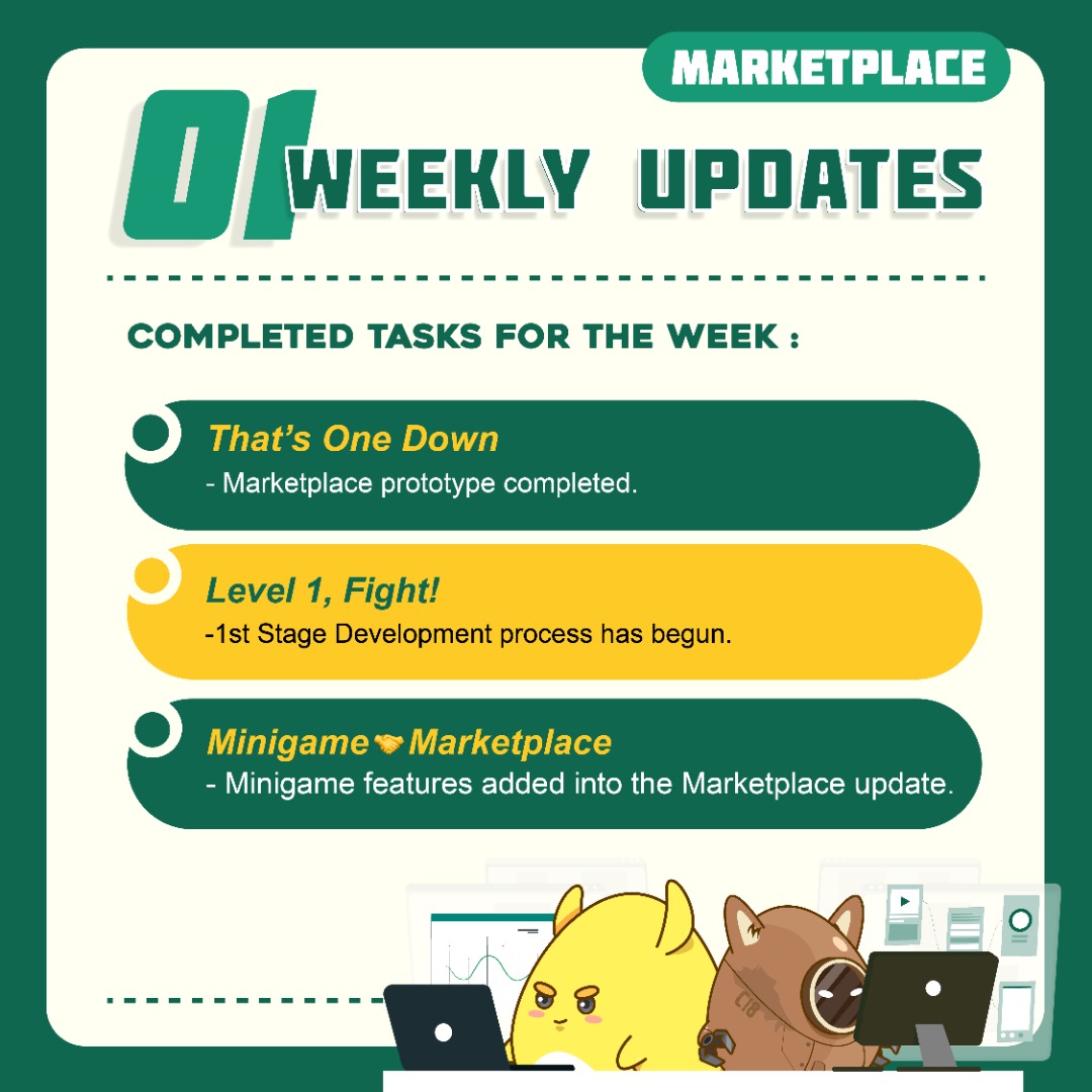 Monsta_Infinite's tweet photo. ⏰Out with the old, in with the new⏰ 
The Marketplace update is now in its 1st development stage, where new challenges lie ahead of us 🙃 
Check out how we are progressing through the 1st development stage down below👇 

(A sneak peek at the end🤫) https://t.co/uDeUCQCmiO