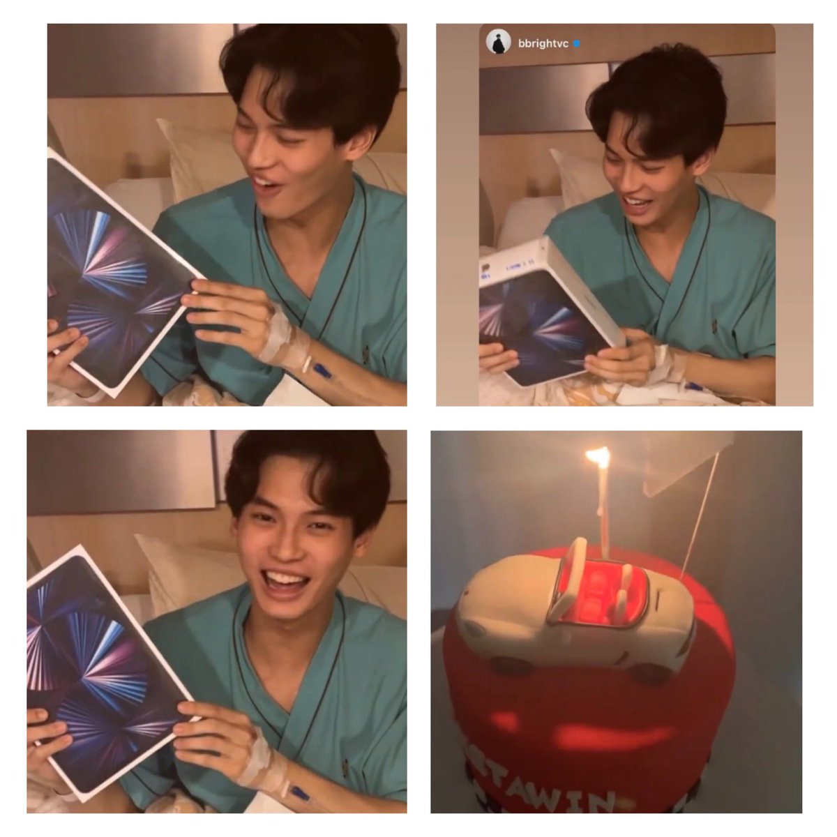 Jackhangu's tweet photo. B : The gift may not expensive for some people but for me I rarely bought expensive gift like this for anyone 

 #ไบร์ทวิน https://t.co/SN10H2NaUx