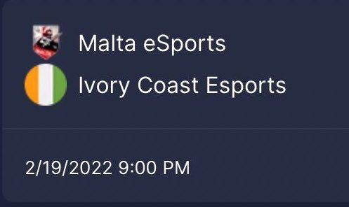 Ivoire_eSports's tweet photo. 🇨🇮 🎮 Programme du jour pour #teamcotedivoire version #VPG avec @CIVVPG #eElephants ! 

⏰ 9H00 GMT 🏖 
🇨🇮 🆚 🇲🇹 

⏰9H30 GMT 💵 
🇨🇮 🆚 🇸🇦

⏰10H00 GMT 😂 
🇨🇮 🆚 🇮🇪

#VPGamers #FIFA22 #CLUBPRO #gamer #eSports #CIV225 https://t.co/uiuKDf0IXz
