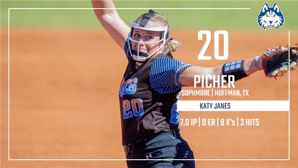 🥎 Huskies Win! Katy Janes' complete game shutout lifts @HBUSoftball over Mississippi Valley State, 2-0. Game two against Southern Miss start soon! #DawgsUp