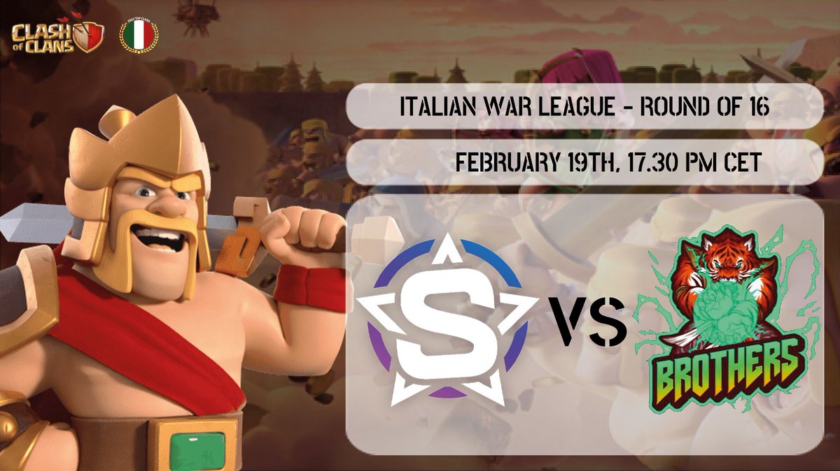 📺 Live 17.30 CET! - ROUND OF 16

@OldStars_COC 🆚️ <a href="/BrothersCOC10/">Brothers Alliance Official</a>

🇮🇹 <a href="/iapi00/">iapi</a>
twitch.tv/iapi