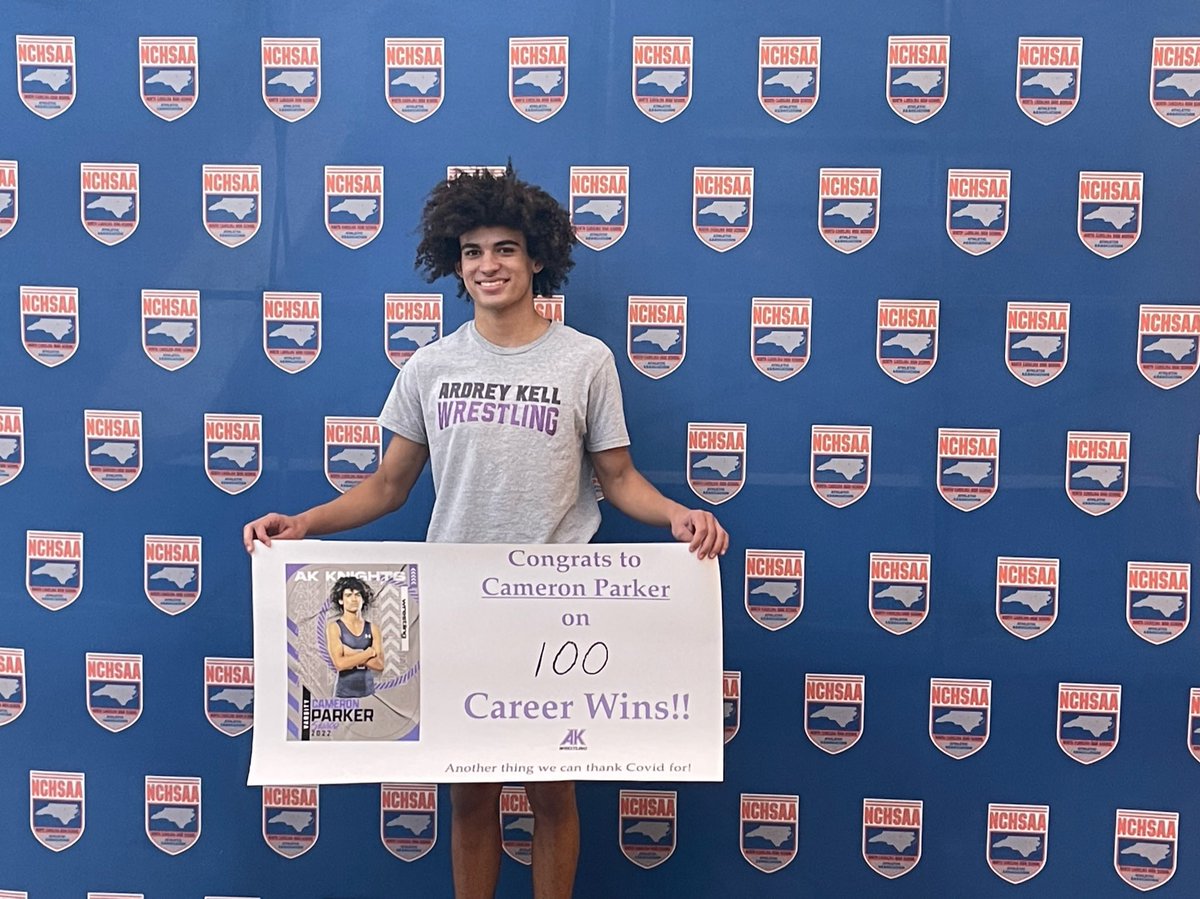 Shout out to our AK Wrestling State Qualifiers for a great showing at State Tournament in Greensboro.  Great careers for all 3 of these Seniors Cam, Cooper &amp; Jack….special congrats to Cam for reaching his 100th Career Win! 👊