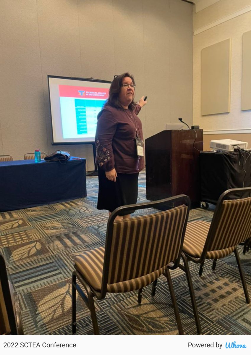 HRH_Patsy's tweet image. Accuplacer sucks out your soul!!  #SCTEA22 via Whova event app whova.com/whova-event-ap…