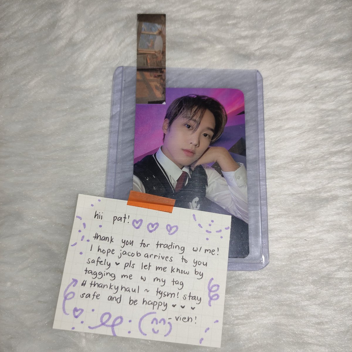 wtbkai's tweet photo. [#wtbkaimails💌]
jacob pcs arrived safely ♡ thank you so much for trading w me!! https://t.co/RwWQO11Rem
