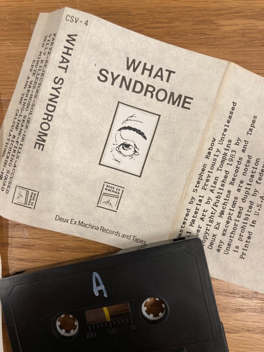 UWEthnoArchives's tweet photo. A vintage @DuffMcKagan find in our Seattle Sounds Collection - hmmm... how to get $$ to digitize and share this and our entire mountain of OG Seattle tapes? #whatsyndrome #SeattleMusic #analogdecay https://t.co/I0nmvPVynn