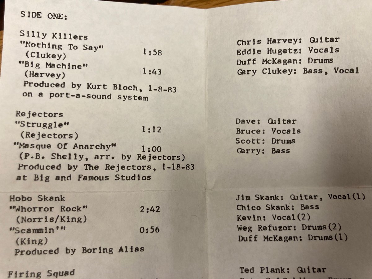 A vintage <a href="/DuffMcKagan/">Duff McKagan</a> find in our Seattle Sounds Collection - hmmm... how to get $$ to digitize and share this and our entire mountain of OG Seattle tapes? #whatsyndrome #SeattleMusic #analogdecay