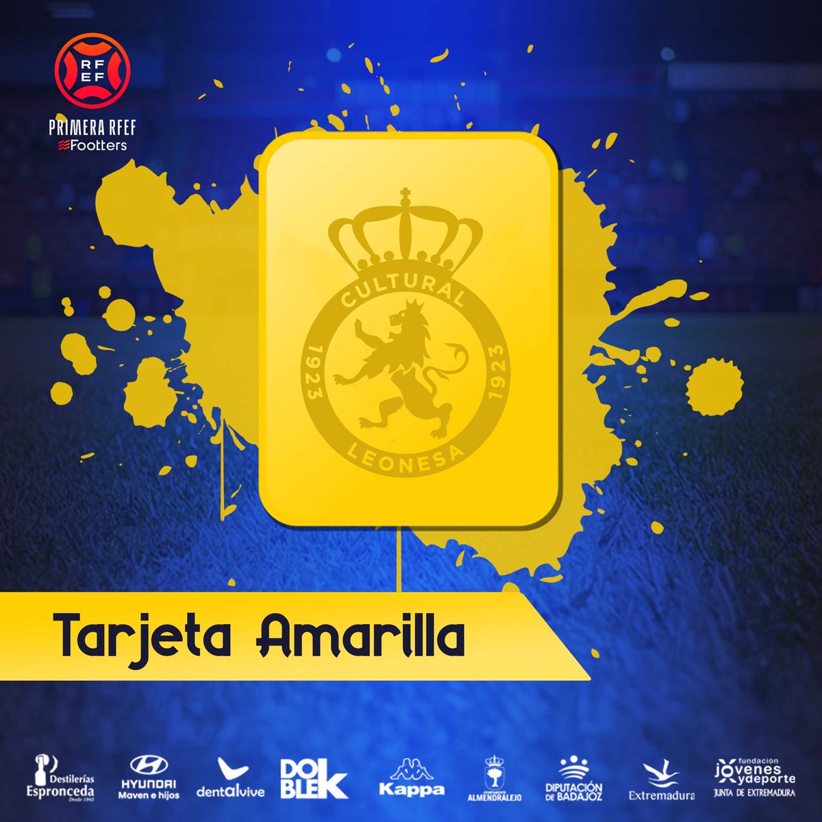 '22
Tarjeta amarilla para Nahuel.
<a href="/EXT_UD/">Extremadura UD</a> 0-1 <a href="/CyDLeonesa/">Cultural y Deportiva Leonesa</a>