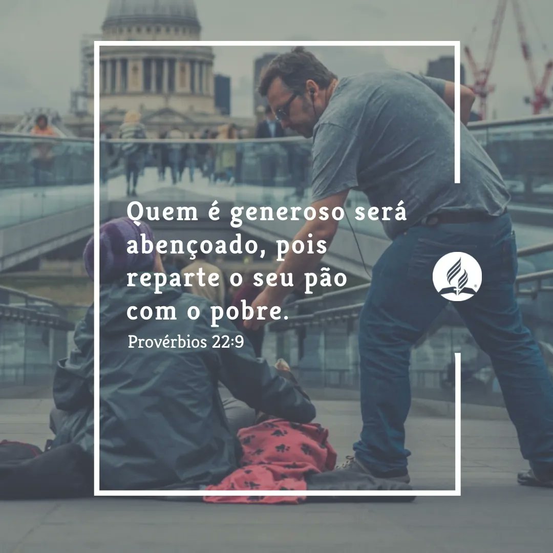 iasd's tweet photo. Já ouviu falar que o maior beneficiado não é quem recebe a caridade, mas quem pratica? ❣️ Experimente! https://t.co/EgFdx8ozxL
