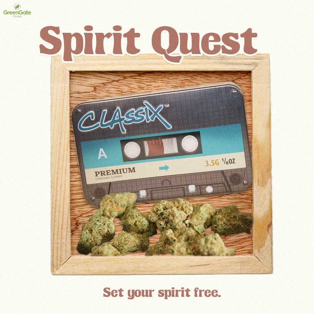 🌬 Find freedom in flower. 🍃

Spirit Quest, part of the @columbiacareillinois Classix line, evokes feelings of bliss and tranquility, allowing the mind and body to decompress gracefully. 🪟🧚🏽🐎 Sweet OG meets funky, earthy goodness for a smoke that is deeply delightful. 🌳
