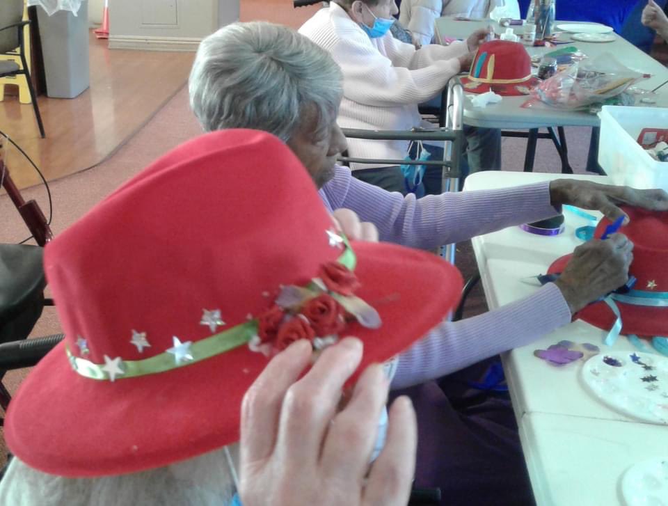 WesleyEnhLvg's tweet photo. Our Burholme residents had a wonderful arts and crafts day this week! Take a look at the stylish hats that these ladies decorated! #WEL #seniorliving #artsandcrafts https://t.co/s5lPnwhaN6