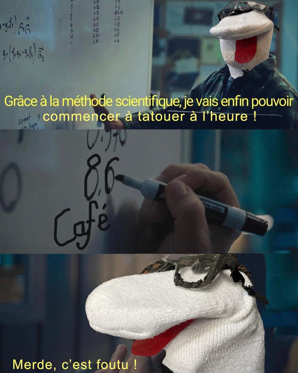 LesChaussettes_'s tweet photo. On ne fait pas que du tattoo mais on tente le meme game et on fait de détournement plus ou moins bien senti d’affiches de films et de séries ouais ouais ! Petit Fantôme est toujours là en avance mais il commence à 15h du matin… voici l’explicafion ! #Memes #tattoomeme https://t.co/taOib7bguR