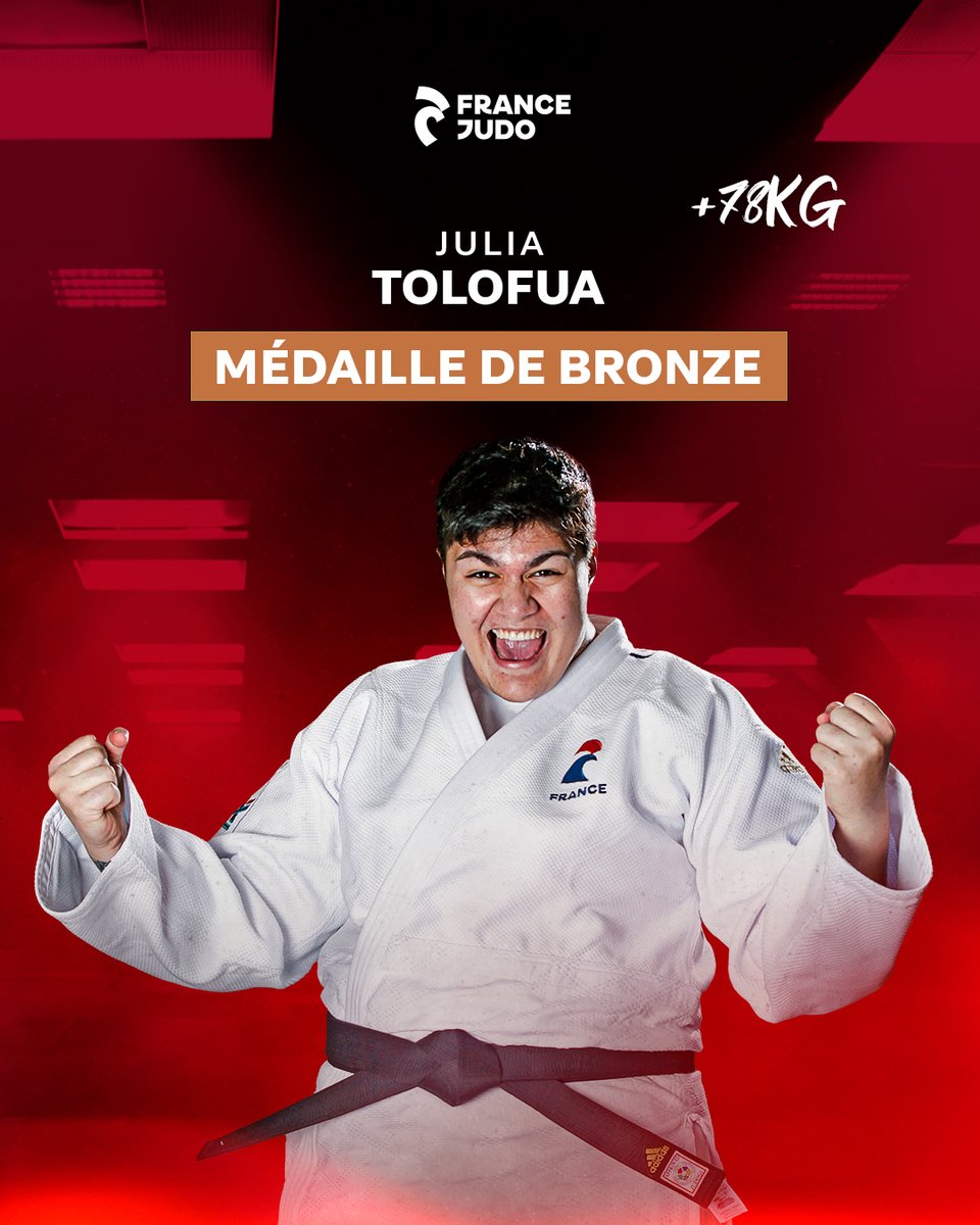 Médaille de bronze pour Julia Tolofua (+78kg) qui s'impose dans son combat pour la place de 3 ! 🔥😍

Bravo Julia !! 👏👏👏

#JudoTelAviv #FierdEtreJudoka