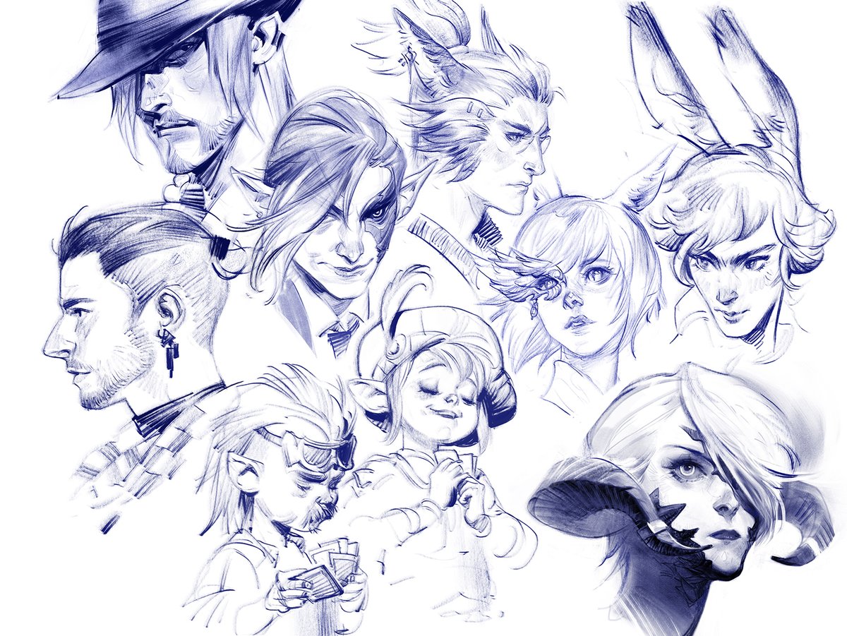 SillyBard's tweet photo. #FFXIV #FFXIVART 
some old - and some new https://t.co/Y0gaTUz1V5