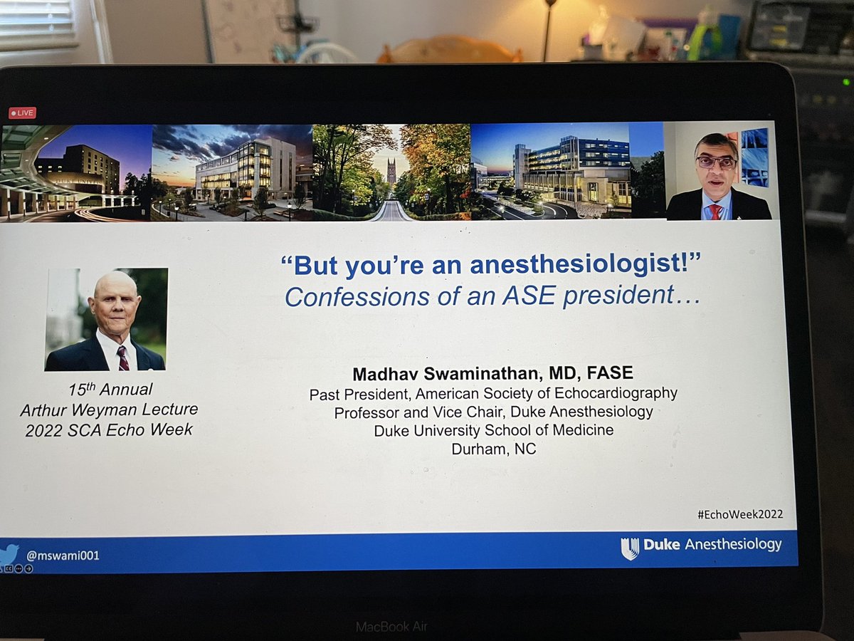 bfaloyeMD's tweet photo. Happening now #EchoWeek2022 @mswami001 delivers the Weyman Lecture. https://t.co/yWnuTUh60z