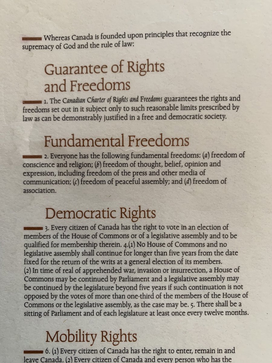 LaHayeQC's tweet photo. @OttawaPolice Protestors need to be reminded of section 1 of the Canadian Charter of Rights and Freedoms. Rights &amp; Freedoms are subject to reasonable limits prescribed by law. Great job officers 👏 https://t.co/d7W7ILI9f3