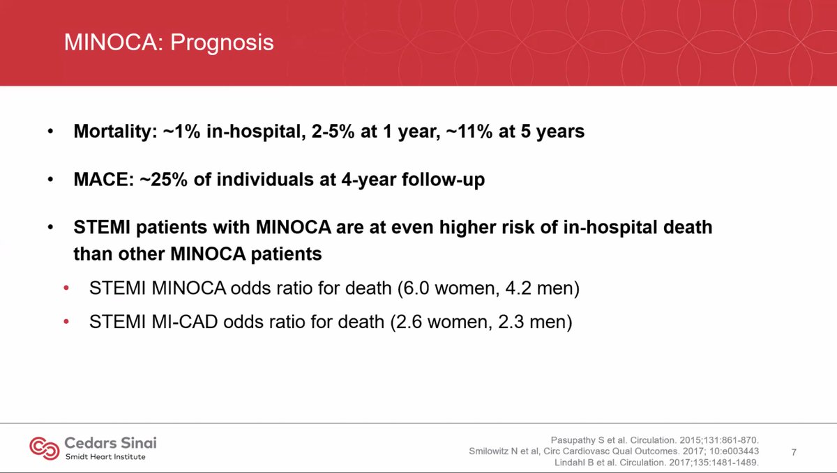 DrMarthaGulati's tweet photo. Now @JanetWeiMD presents at #VanSCAD2022 #MINOCA
🫀#AMI is More than the peak of the #iceberg that we see!
🫀More than #obstructiveCAD
🫀Mortality of #MINOCA less than #obstructive CAD but if w/ #STEMI, risk is highest
🫀Tx not well-established for MINOCA
@theresaboyle https://t.co/VmOr2H0USP