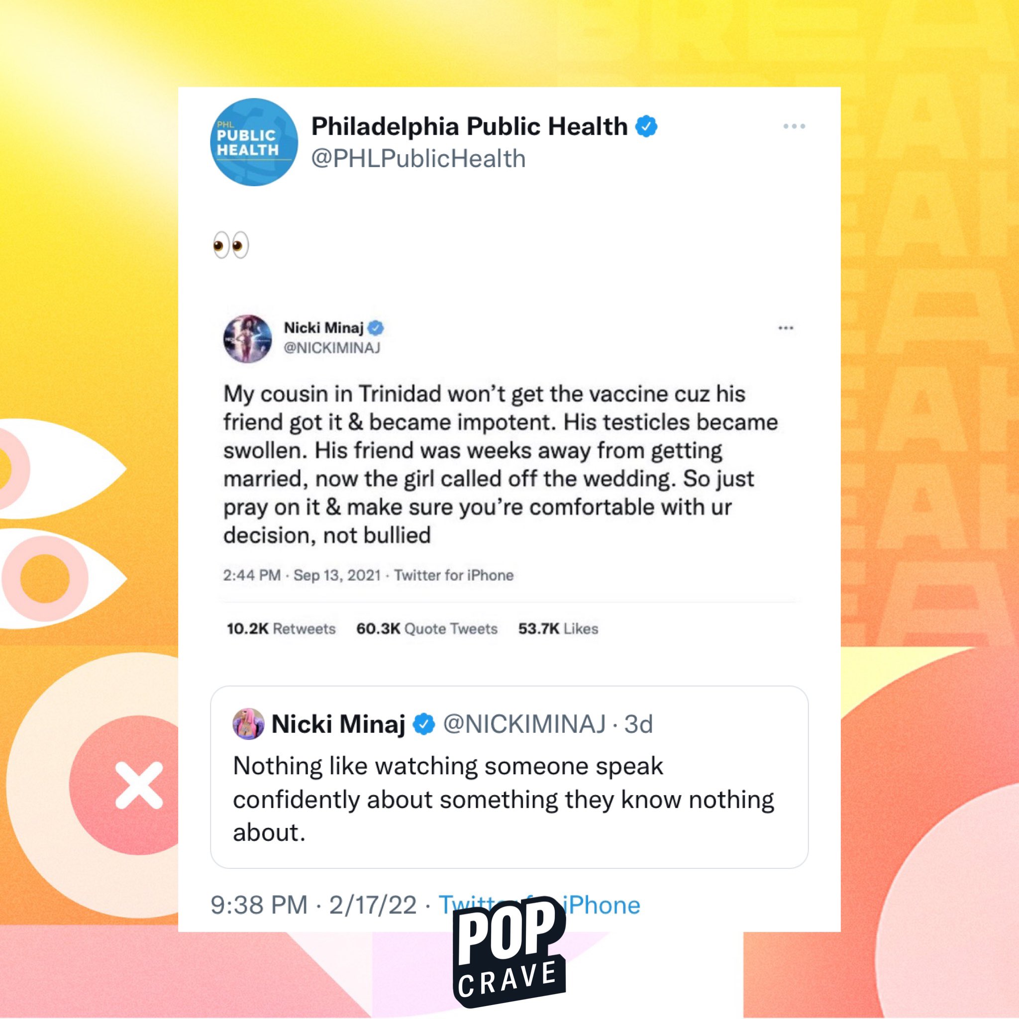Pop Crave on Twitter: "Nicki Minaj claps back at Philadelphia Public
