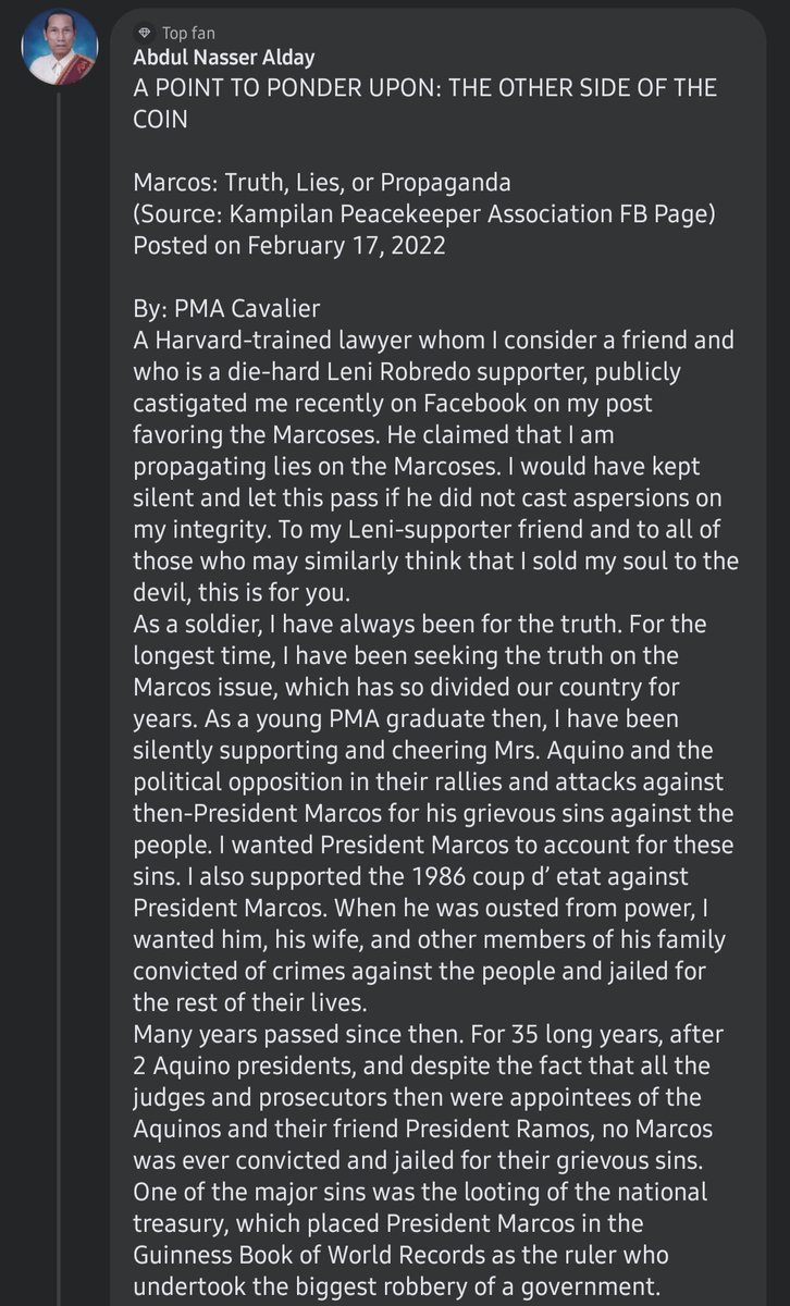 _MIGZ29's tweet photo. Marcos: Truth, Lies or Propaganda 

by: PMA Cavalier https://t.co/DQHy4vsesm