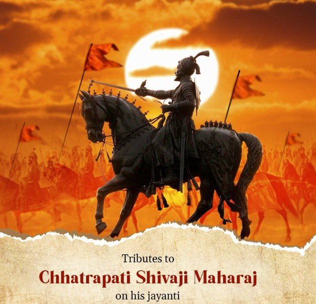 My humble tributes to the great son of Maa Bharati, Chhatrapati Shivaji Maharaj on his jayanti. Legendary ruler, his valour and love for the people and the country are constant inspirations. #ShivajiMaharaj
#shivajimaharajjayanti