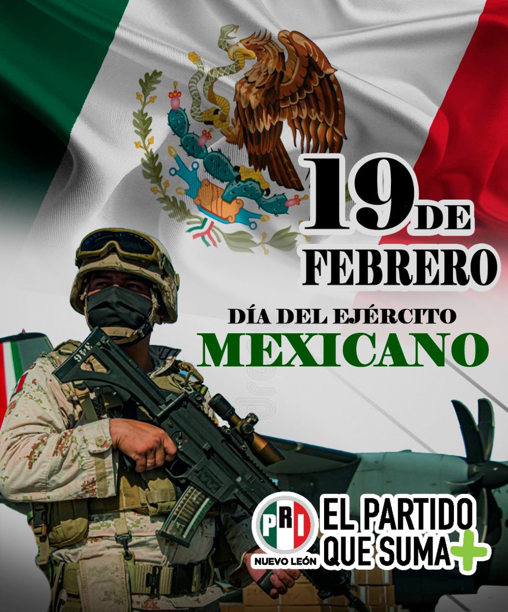 Hoy se conmemora el compromiso y valor de las mujeres y hombres que pertenecen a las fuerzas armadas de México. 

#DíaDelEjércitoMexicano