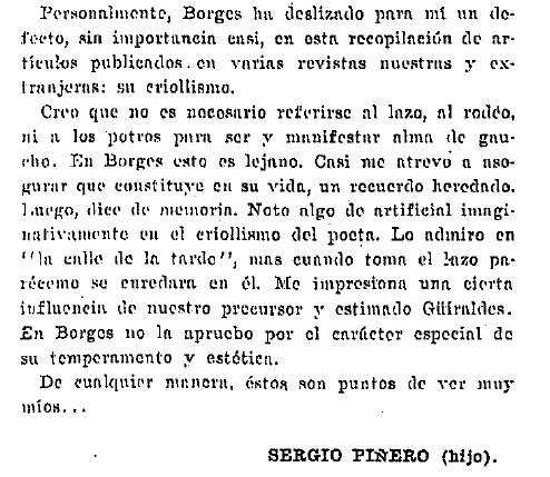 ladrondesabado's tweet photo. "El escritor argentino y la tradición" y sus precursores: en 1925, Borges recibe de parte de Sergio Piñero una cariñosa crítica por su criollismo; unos 30 años después, esas ideas ya son parte de su carne, tal como se puede ver en uno de sus ensayos más famosos. https://t.co/kxZlz9OF2A