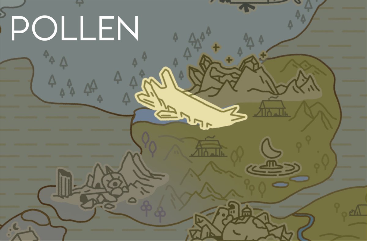 More names are needed, this time for lands of the Verdant Crystal Hills, Pollen🌷

Another 3 unnamed landmarks! Come up with names based on each location's lore. Submit em in our discord 🗺️