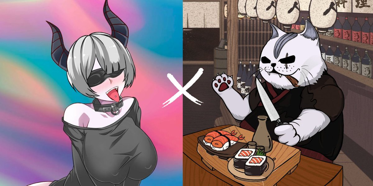 AMV_Waifu_HC's tweet photo. ⭐️Waifu Harem Club x Sushi Cats Collab ⭐️

10x Waifu WL + 10x Sushi Cats WL 🎉

1️⃣ Follow 
@AMV_Waifu_HC
 &amp; 
@thesushicatsnft 

2️⃣ Tag 3 friends
3️⃣ Like &amp; RT

Winners in 24h 🎉🎉 🎉
 #NFTCommunity #NFTGiveaway #NFT #NFTs https://t.co/ZWFVKla7VK
