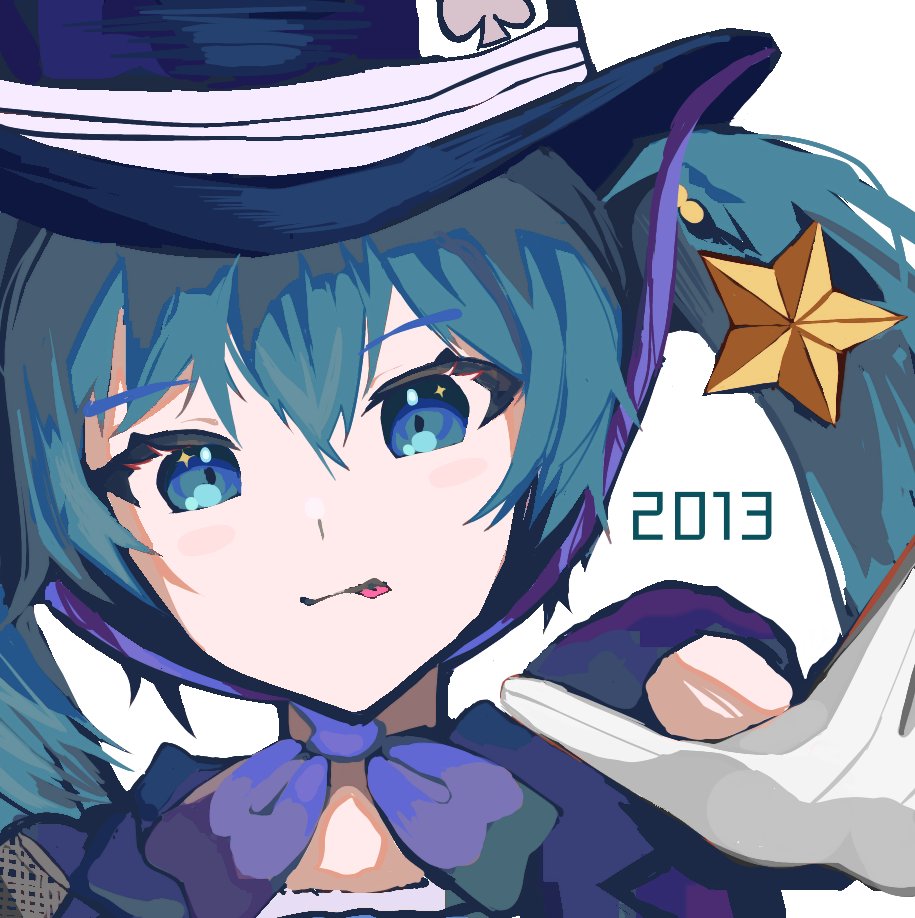 hatsune miku ,magical mirai miku 1girl solo twintails hat gloves looking at viewer star (symbol)  illustration images