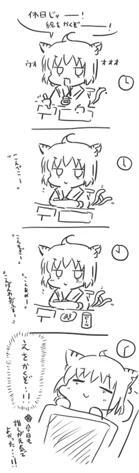 今日も1日(線画は終わった) 